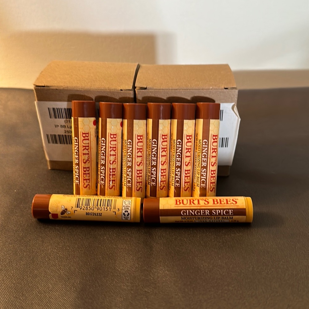 Burt’s Bees Ginger Spice Holiday Moisturizing Lip Balm 32 Piece Lot
